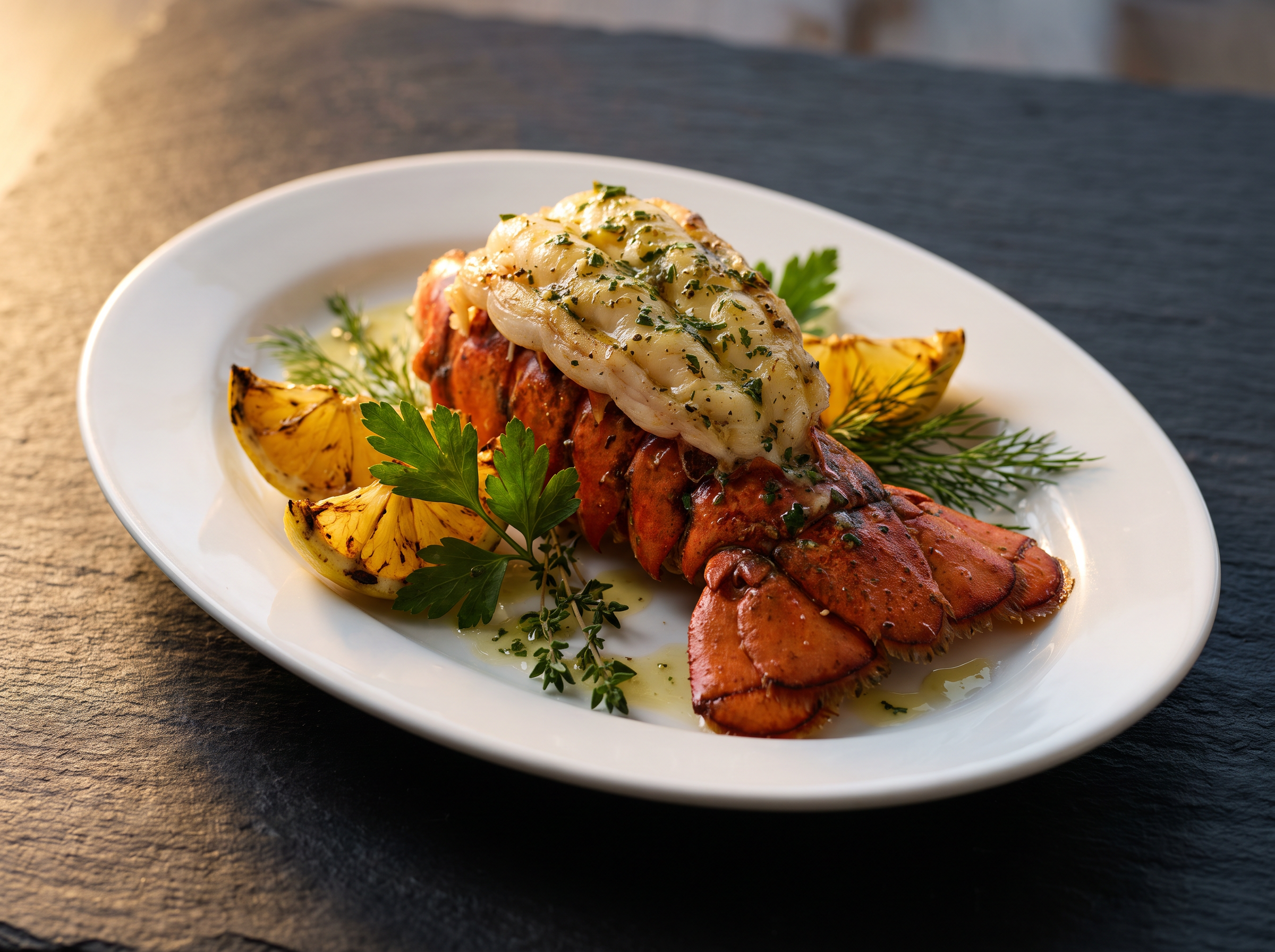 Grilled lobster tail